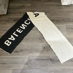 Balenciaga double sided two tone scarf